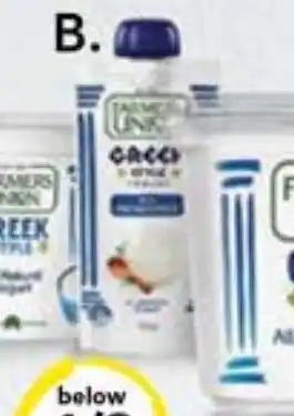 Drakes Farmers Union Greek Style Yogurt Pouch 130g offer