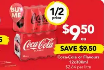 Drakes Coca-Cola or Flavours 12x300mL offer