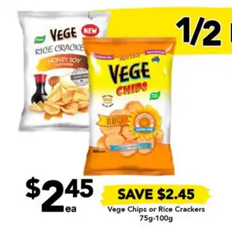 Drakes Vege Chips or Rice Crackers 75g-100g offer