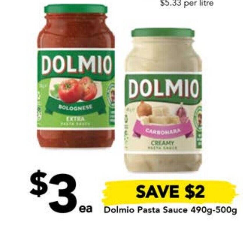 Dolmio Pasta Sauce 490g-500g offer at Drakes