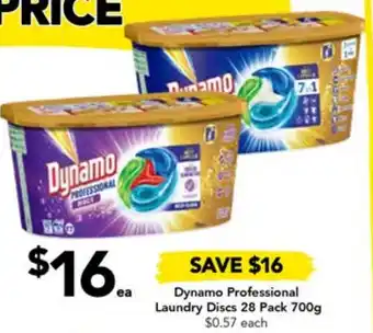 Drakes Dynamo Professional Laundry Discs 28 Pack 700g offer
