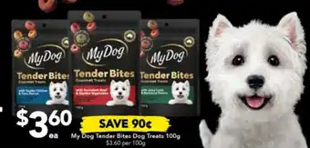 Drakes My Dog Tender Bites Dog Treats 100g offer