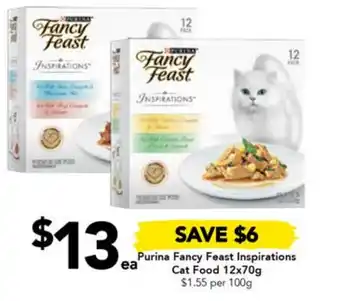 Drakes Purina Fancy Feast Inspirations Cat Food 12x70g offer