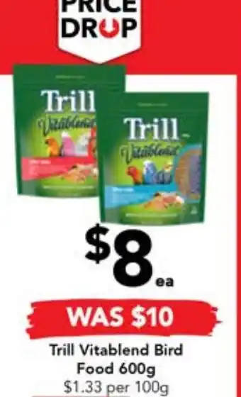 Drakes Trill Vitablend Bird Food 600g offer
