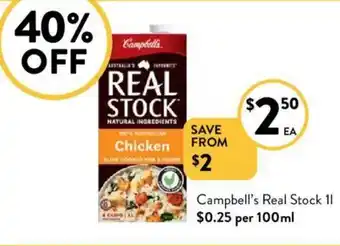 Foodworks Campbell's Real Stock 1L offer