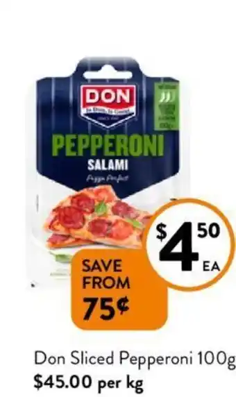 Don Sliced Pepperoni 100g