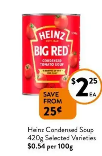 Foodworks Heinz Condensed Soup 420g offer