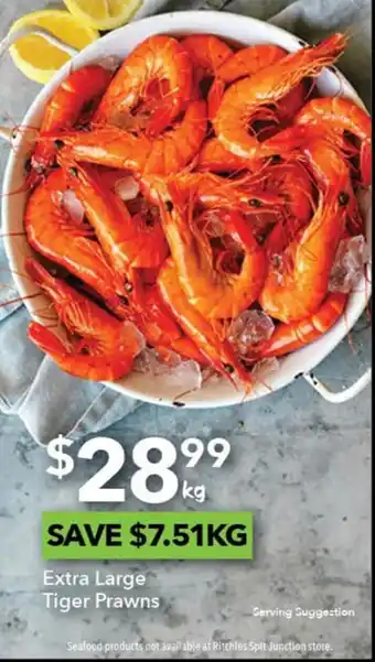 Ritchies Extra Large Tiger Prawns offer