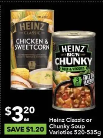 Ritchies Heinz Classic or Chunky Soup Varieties 520-535g offer