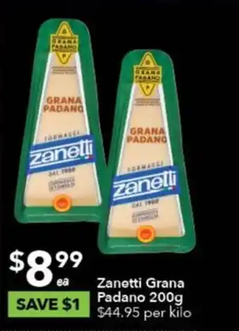 Ritchies Zanetti Grana Padano 200g offer