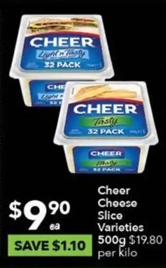 Ritchies Cheer Cheese Slice Varieties 500g offer