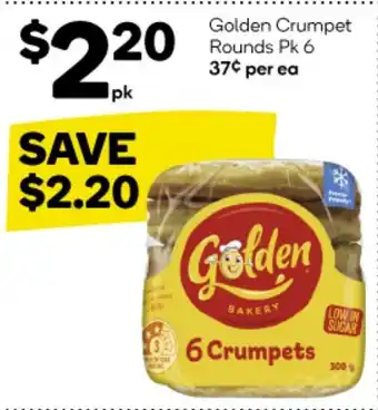 Woolworths Golden Crumpet Rounds Pk 6 offer