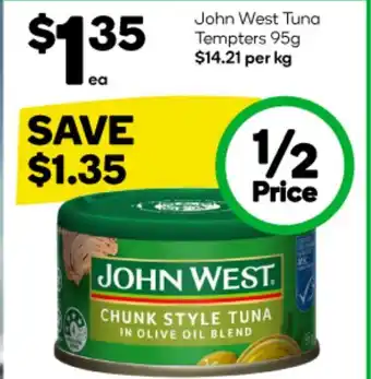 Woolworths John West Tuna Tempters 95g offer