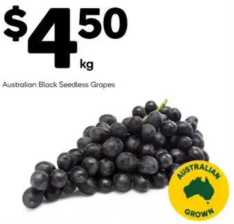 Woolworths Australian Black Seedless Grapes offer