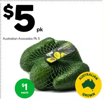 Woolworths Australian Avocados Pk 5 offer
