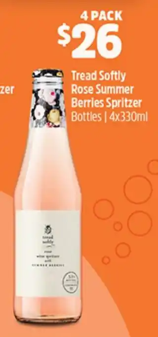 Woolworths Tread Softly Rose Summer Berries Spritzer Bottles | 4x330mL offer