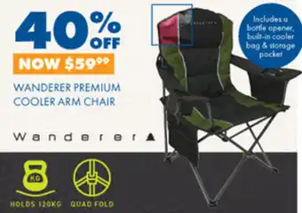 BCF WANDERER PREMIUM COOLER ARM CHAIR offer