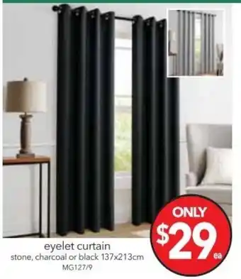Cheap as Chips Henley & Grange Eyelet Curtain 137x213cm offer