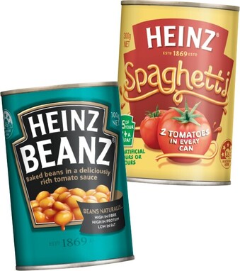 IGA Heinz Baked Beans or Spaghetti 300g Selected Varieties offer