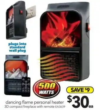 Cheap as Chips Dancing Flame Personal Heater offer