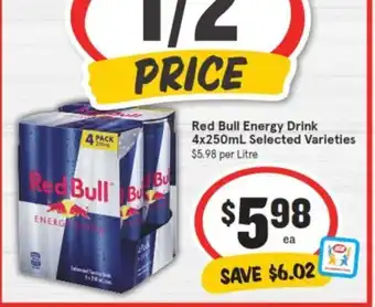 IGA Red Bull Energy Drink 4x250mL offer