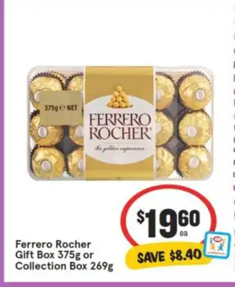 IGA Ferrero Rocher Gift Box 375g or Collection Box 269g offer