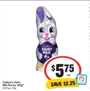 IGA Cadbury Dairy Milk Bunny 180g offer