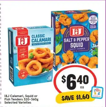 IGA I&J Calamari, Squid or Fish Tenders 320-360g offer