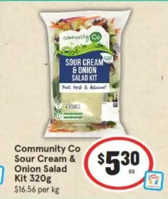 IGA Community Co Sour Cream & Onion Salad Kit 320g offer