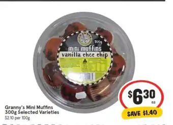 IGA Granny's Mini Muffins 300g offer