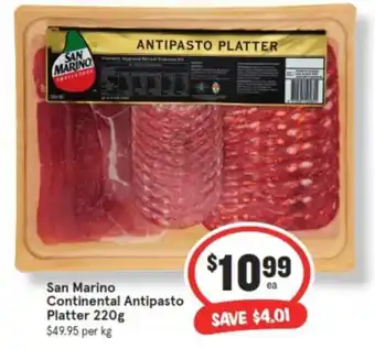 IGA San Marino Continental Antipasto Platter 220g offer