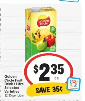 IGA Golden Circle Fruit Drink 1 Litre offer