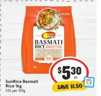 IGA SunRice Basmati Rice 1kg offer