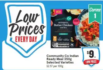 IGA Community Co Indian Ready Meal 350g offer