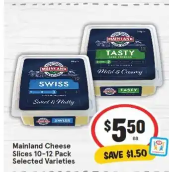 IGA Mainland Cheese Slices 10-12 Pack offer