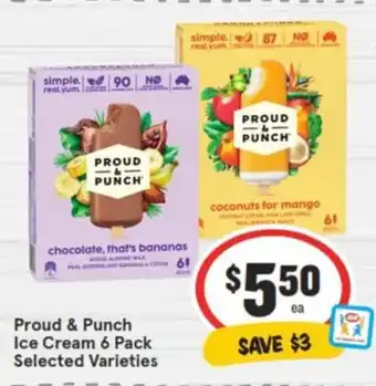 IGA Proud & Punch Ice Cream 6 Pack offer