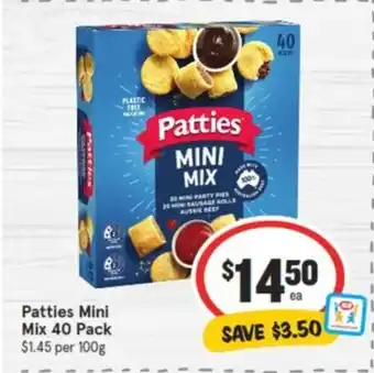 IGA Patties Mini Mix 40 Pack offer