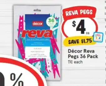IGA Décor Reva Pegs 36 Pack offer