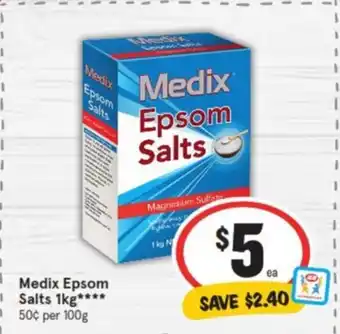 IGA Medix Epsom Salts 1kg offer