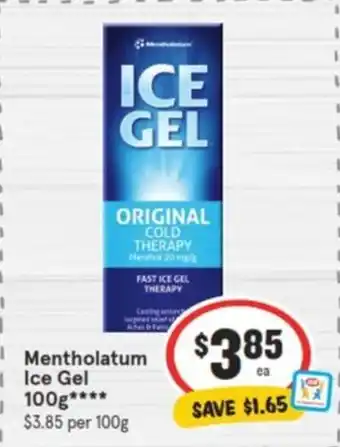 IGA Mentholatum Ice Gel 100g offer