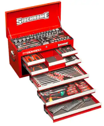 Sidchrome 204 piece 8 drawer chest met/af tool kit