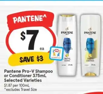 IGA Pantene Pro-V Shampoo or Conditioner 375mL offer