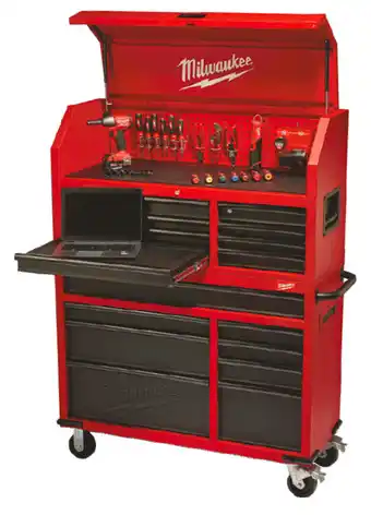 Total Tools Milwaukee 46" 8 drawer tool chest & 8 drawer trolley offer