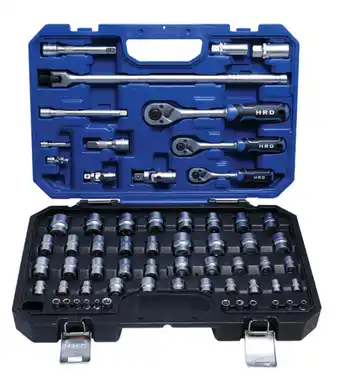 Total Tools Hrd 63 piece 1/4" 3/8" 1/2" socket set offer