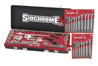 Total Tools Sidchrome 64 piece 1/4", 3/8", 1/2" drive socket set & 19 piece spanner set offer