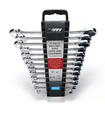 Total Tools Tti 13 piece ratchet spanner set - 72 teeth offer
