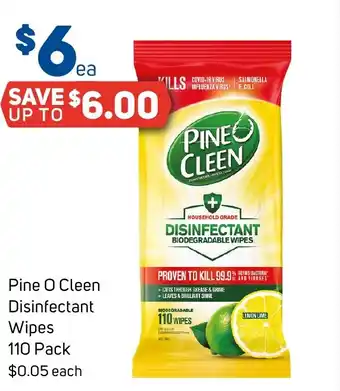 Foodland Pine O Cleen Disinfectant Wipes 110 Pack offer