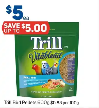 Foodland Trill Bird Pellets 600g offer