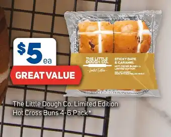 Foodland The Little Dough Co. Limited Edition Hot Cross Buns 4-6 Pack offer