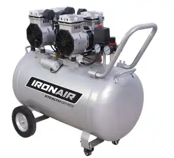 Total Tools Ironair 3.0hp 100l 200l/min super quiet oil free air compressor offer
